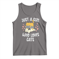 Just A Girl Who Loves Cats Tank Top Cute Kittens Pet Lover - Wonder Print Shop