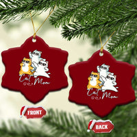 Cat Mom Ceramic Ornament Three Cool Cats with Sunglasses - Wonder Print Shop