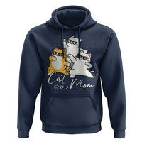 Cat Mom Hoodie Three Cool Cats with Sunglasses - Wonder Print Shop