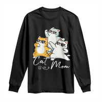 Cat Mom Long Sleeve Shirt Three Cool Cats with Sunglasses - Wonder Print Shop