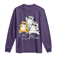Cat Mom Long Sleeve Shirt Three Cool Cats with Sunglasses - Wonder Print Shop