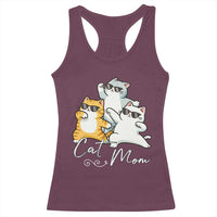 Cat Mom Racerback Tank Top Three Cool Cats with Sunglasses - Wonder Print Shop