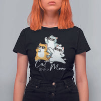 Cat Mom T Shirt For Women Three Cool Cats with Sunglasses - Wonder Print Shop