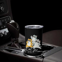 Cat Mom Tumbler Cup Three Cool Cats with Sunglasses