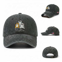 Cat Mom Washed Cotton Baseball Cap Three Cool Cats with Sunglasses