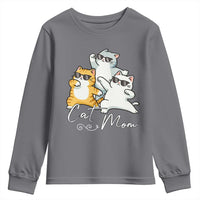 Cat Mom Youth Sweatshirt Three Cool Cats with Sunglasses - Wonder Print Shop