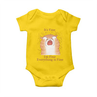 Its Fine I am Fine Everything is Fine Funny Cat Lover Baby Onesie - Wonder Print Shop