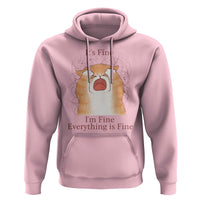 Its Fine I am Fine Everything is Fine Funny Cat Lover Hoodie - Wonder Print Shop