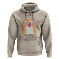Its Fine I am Fine Everything is Fine Funny Cat Lover Hoodie - Wonder Print Shop