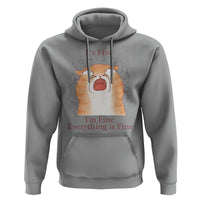 Its Fine I am Fine Everything is Fine Funny Cat Lover Hoodie - Wonder Print Shop