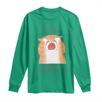 Its Fine I am Fine Everything is Fine Funny Cat Lover Long Sleeve Shirt - Wonder Print Shop