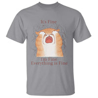Its Fine I am Fine Everything is Fine Funny Cat Lover T Shirt - Wonder Print Shop