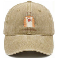 Its Fine I am Fine Everything is Fine Funny Cat Lover Washed Cotton Baseball Cap