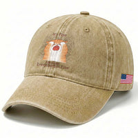 Its Fine I am Fine Everything is Fine Funny Cat Lover Washed Cotton Baseball Cap