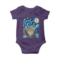 Funny Van Gogh Cat in Starry Night Baby Onesie - Wonder Print Shop