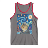 Funny Van Gogh Cat in Starry Night Tank Top - Wonder Print Shop