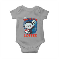 My Blood Type Is Coffee Baby Onesie Funny Vampire Halloween - Wonder Print Shop