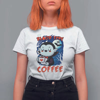 My Blood Type Is Coffee T Shirt For Women Funny Vampire Halloween - Wonder Print Shop