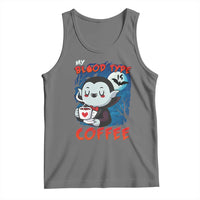 My Blood Type Is Coffee Tank Top Funny Vampire Halloween - Wonder Print Shop