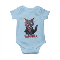 Halloween Black Vampire Cat Baby Onesie Vampurr Cute Kitty Lover - Wonder Print Shop