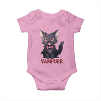 Halloween Black Vampire Cat Baby Onesie Vampurr Cute Kitty Lover - Wonder Print Shop