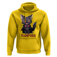 Halloween Black Vampire Cat Hoodie Vampurr Cute Kitty Lover - Wonder Print Shop