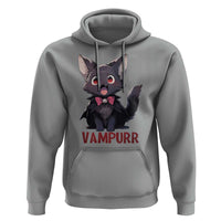 Halloween Black Vampire Cat Hoodie Vampurr Cute Kitty Lover - Wonder Print Shop