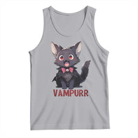 Halloween Black Vampire Cat Tank Top Vampurr Cute Kitty Lover - Wonder Print Shop