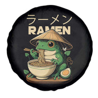 Frog Eating Ramen Spare Tire Cover Funny Japanese Food Lover Anime - Wonder Print Shop
