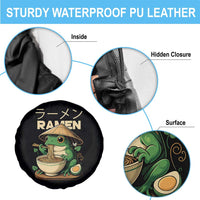 Frog Eating Ramen Spare Tire Cover Funny Japanese Food Lover Anime - Wonder Print Shop
