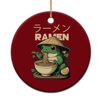Frog Eating Ramen Ceramic Ornament Funny Japanese Food Lover Anime - Wonder Print Shop
