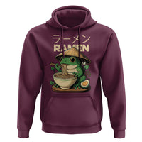 Frog Eating Ramen Hoodie Funny Japanese Food Lover Anime - Wonder Print Shop