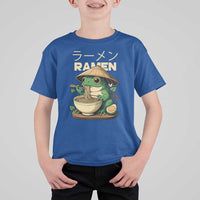 Frog Eating Ramen T Shirt For Kid Funny Japanese Food Lover Anime - Wonder Print Shop