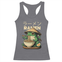 Frog Eating Ramen Racerback Tank Top Funny Japanese Food Lover Anime - Wonder Print Shop