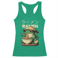 Frog Eating Ramen Racerback Tank Top Funny Japanese Food Lover Anime - Wonder Print Shop
