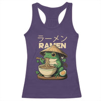 Frog Eating Ramen Racerback Tank Top Funny Japanese Food Lover Anime - Wonder Print Shop