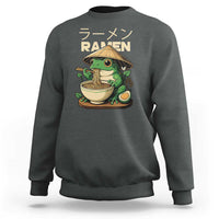 Frog Eating Ramen Sweatshirt Funny Japanese Food Lover Anime - Wonder Print Shop