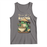 Frog Eating Ramen Tank Top Funny Japanese Food Lover Anime - Wonder Print Shop