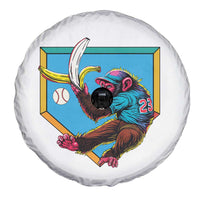 Funny Monkey Playing Baseball With Banana Spare Tire Cover Sport Humor Gift - Wonder Print Shop