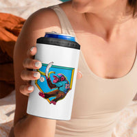 Funny Monkey Playing Baseball With Banana 4 in 1 Can Cooler Tumbler Sport Humor Gift
