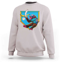 Funny Monkey Playing Baseball With Banana Sweatshirt Sport Humor Gift - Wonder Print Shop