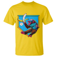 Funny Monkey Playing Baseball With Banana T Shirt Sport Humor Gift - Wonder Print Shop