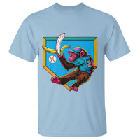 Funny Monkey Playing Baseball With Banana T Shirt Sport Humor Gift - Wonder Print Shop