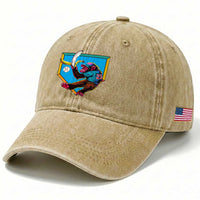 Funny Monkey Playing Baseball With Banana Washed Cotton Baseball Cap Sport Humor Gift