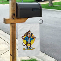 Funny Baseball Garden Flag Monkey Playing Baseball Sport Humor Gift - Wonder Print Shop