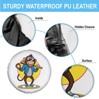 Funny Baseball Spare Tire Cover Monkey Playing Baseball Sport Humor Gift - Wonder Print Shop