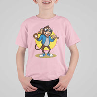 Funny Baseball T Shirt For Kid Monkey Playing Baseball Sport Humor Gift - Wonder Print Shop