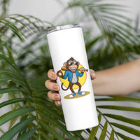 Funny Baseball Skinny Tumbler Monkey Playing Baseball Sport Humor Gift