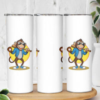 Funny Baseball Skinny Tumbler Monkey Playing Baseball Sport Humor Gift