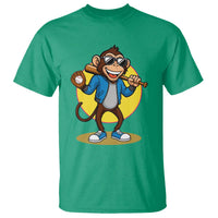 Funny Baseball T Shirt Monkey Playing Baseball Sport Humor Gift - Wonder Print Shop